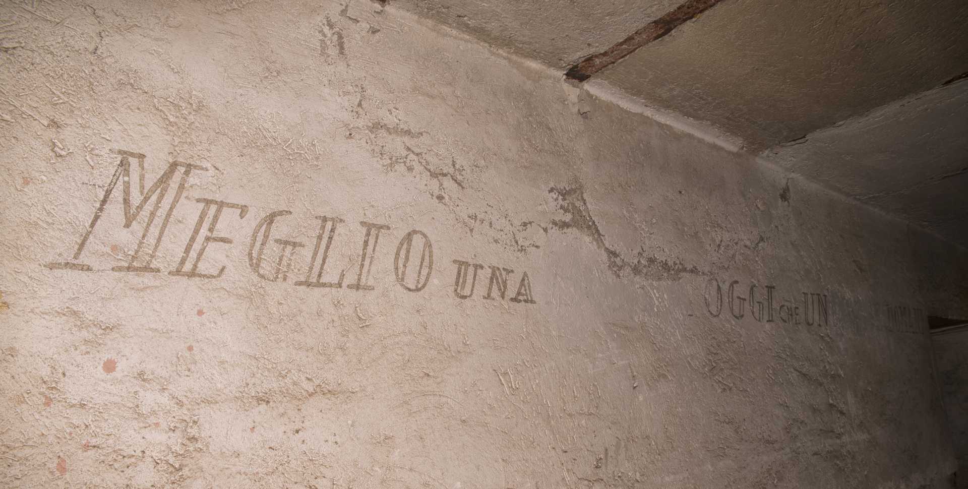 Le cantine rifugio antiaereo e le loro scritte propagandistiche